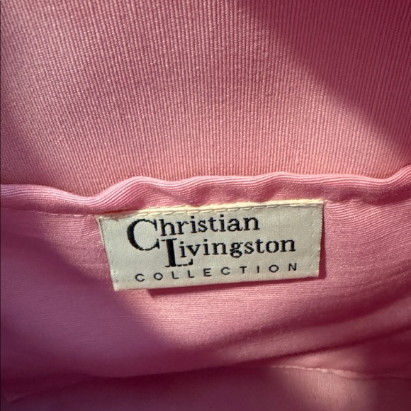 Christian Livingston Vintage Raffia Pink Fabric Roses Lined Top Handle Bag 8x10 - Picture 5 of 16